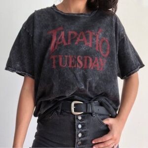 Tapatio Tuesday bleach dye distressed vintage look T shirt